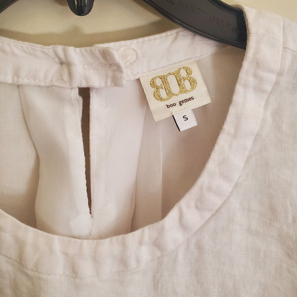Boo Gemes White Linen Tunic S - Picture 10 of 11